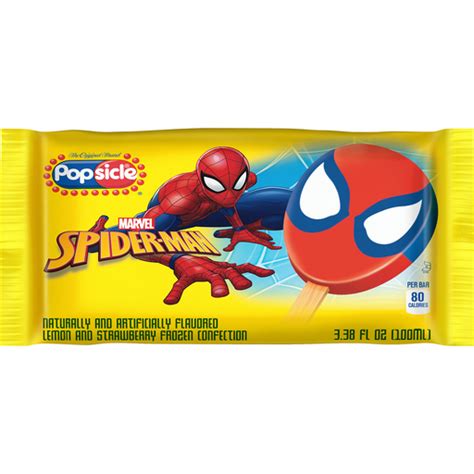 Popsicle Spider Man Bar Single Serve Novelty Popsicles Baker S Iga