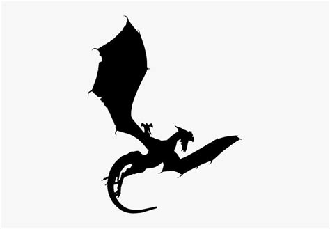 Transparent Dragon Wings Flying Clipart Harry Potter Silhouettes Art