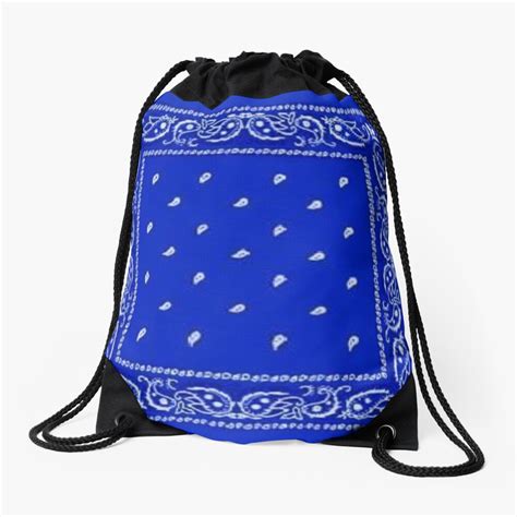 Blue Bandana Drawstring Bag By Ariahgraphics Redbubble