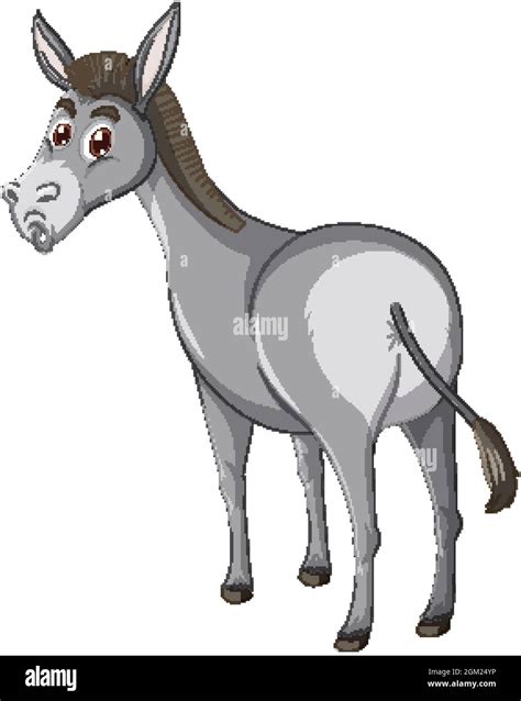 Donkey Animal Cartoon Character Illustration Stock Vector Image And Art