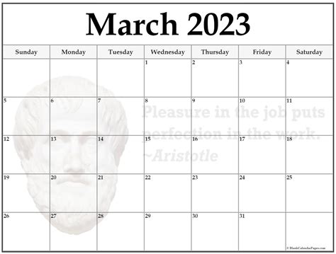 24 March 2023 Quote Calendars
