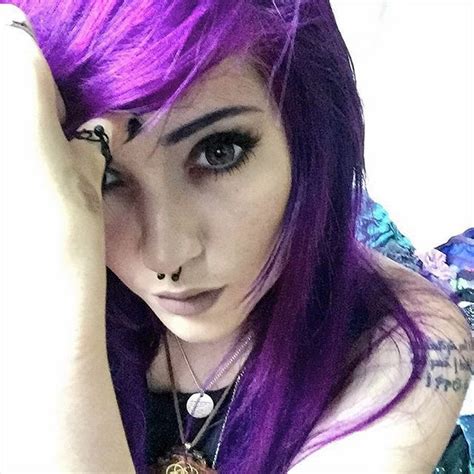 leda muir dyed hair purple purple hair dyed hair