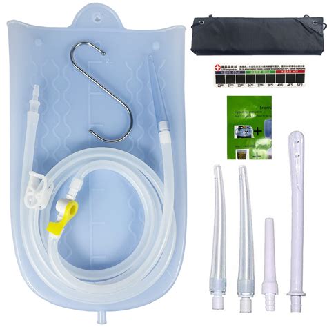 Buy Gnegklean Silicone Enema Bag Kit With 6 3ft Hose 5 Enema Tips Controllable Flow Valve And