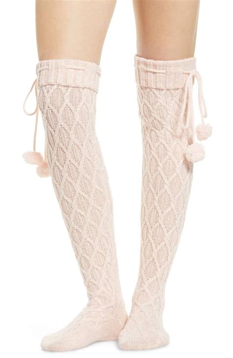 sparkle cable knit over the knee socks nordstrom over the knee socks sparkle uggs over the