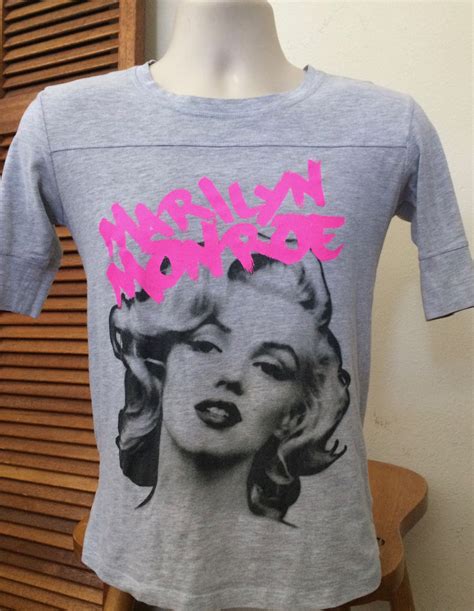 Marilyn Monroe Graphic T Shirt Adult 3 4 Sleeve Raglan T Shiurt Gray