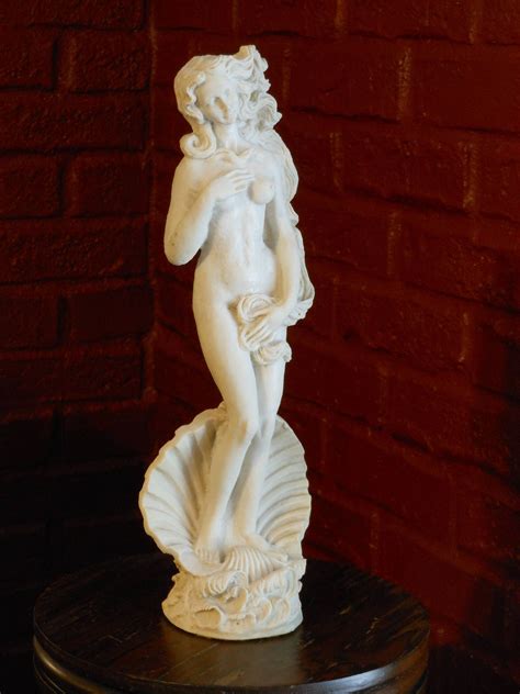 Vintage Birth Of Venus Resin Sculpture Signed Santini