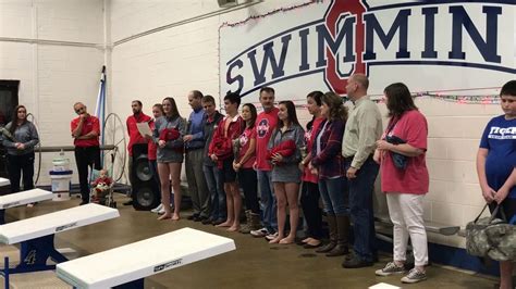 Oakland High School Swim Team Senior Night Seniors Youtube