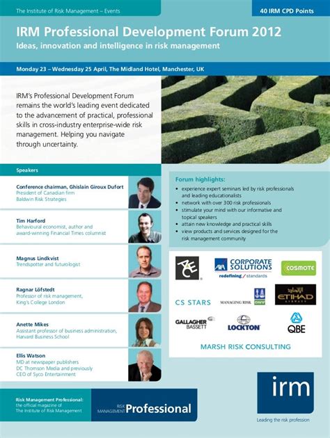 Irm Professional Development Forum Brochure 2012