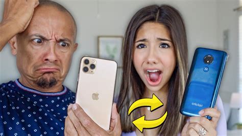 I Swapped PHONES With My DAD For HOURS YouTube