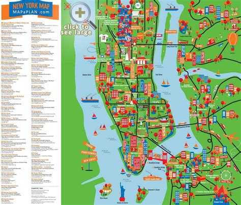 New York Attractions Map Printable