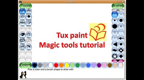 Tux Paint Magic Tools Demo Video Youtube