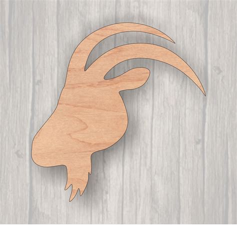 Goat Head. Unfinished wood cutout. Wood cutout. Laser | Etsy