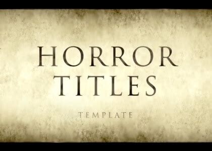 Scary Horror Movie Titles After Effects Template Enchanted Media