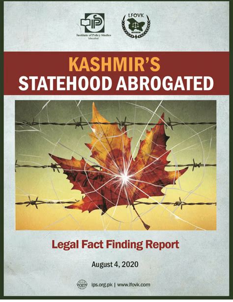 Pdf Kashmirs Statehood Abrogated Legal Fact Finding Report