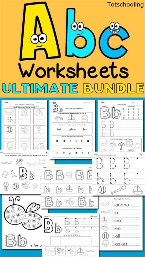 Whether your kindergarten student needs practice with letter formation, upper and lowercase letter recognition, or associating sounds with pictures, these alphabet worksheets have it all. Alphabet Worksheets ULTIMATE BUNDLE! | Totschooling - Toddler ...