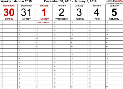 Time Printable Calendar Time Slot Template Calendar Design