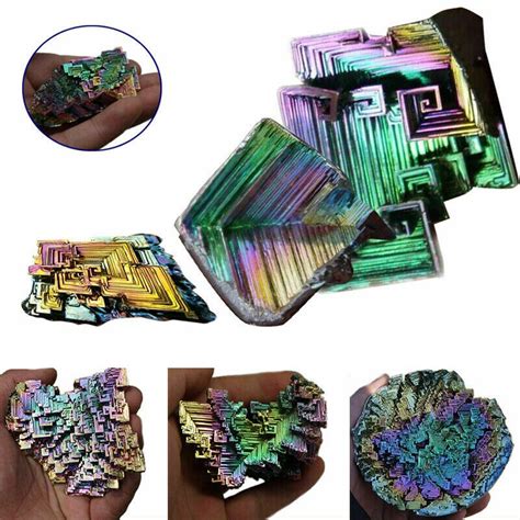 Natural Gorgeous Color Titanium Bismuth Rare Rainbow Metal Crystal