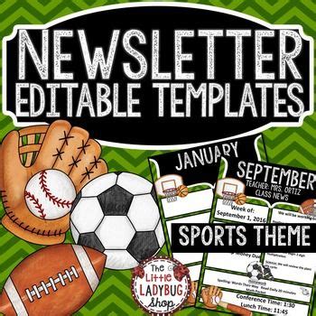 Covering the impact of coronavirus on the sports world. Sports Theme Classroom Monthly & Weekly Newsletter ...