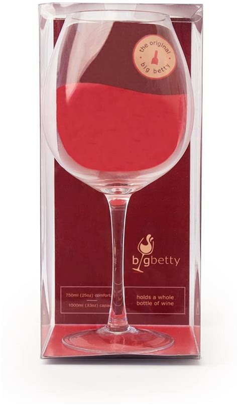 The Big Betty Xl Premium Jumbo Wine Glass Holds A Whole Bottle Of Wine Amazon Fr Cuisine