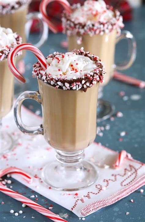 spiked peppermint mocha on a white napkin that says merry christmas drinks holiday coffee