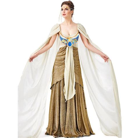 Sexy Egypte Koningin Cosplay Kostuum Volwassene Cleopatra Fancy Middeleeuwse Jurk Dames