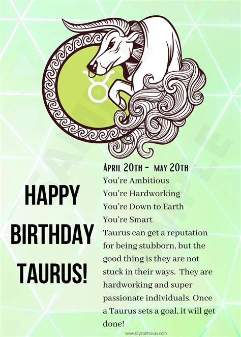 Taurus Horoscope Birthday Dates