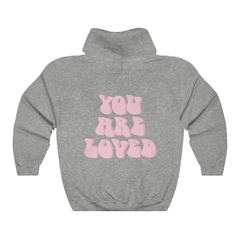 9 Colors Custom You Are Loved 3d Text Hoodies Etsy Uk