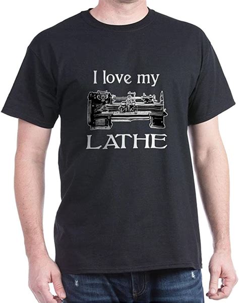 cafepress i love my lathe 100 cotton t shirt uk clothing