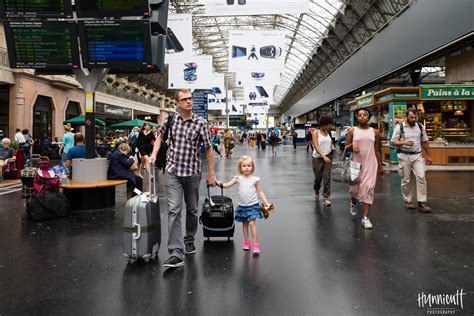 Dad And Daughter Walk Through Train Station In Paris Est By Rebecca