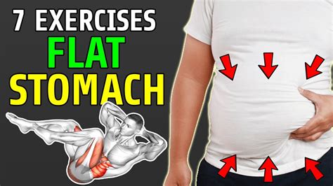 Best 7 Exercises For Flatter Stomach How To Get A Flat Belly Workout At Home No Equipment