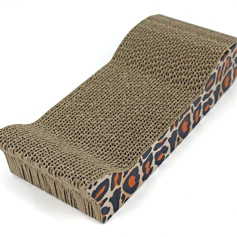 Easipet Cat Corrugated Small Or Large Cardboard Scratcher Leopard Print