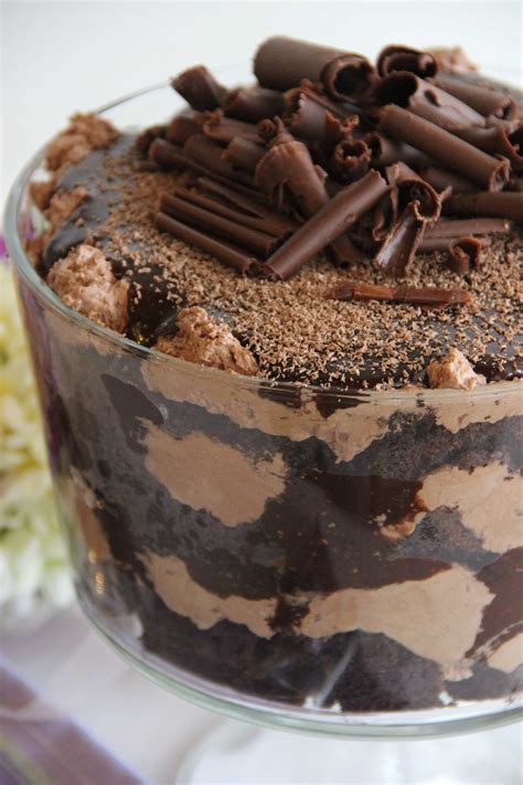 This trifle is built on a similar concept, and the mousse recipe is closely related to the peanut butter filling. Chocolate Dream Trifle - Diary of A Recipe Collector