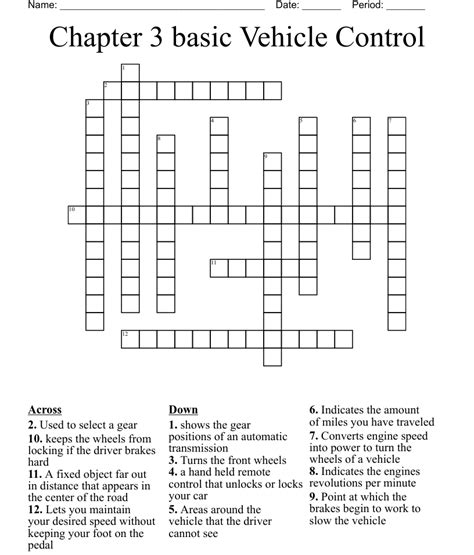 Chapter 5 words crossword