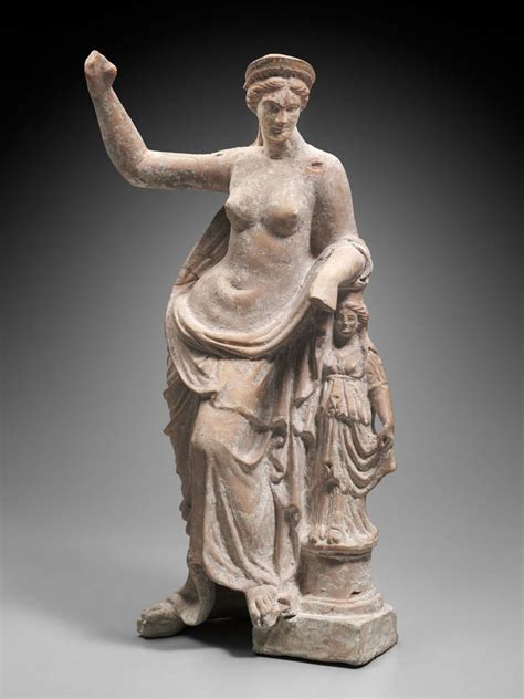 Statuette Of Aphrodite Leaning On A Small Statue Museum Of Fine Arts