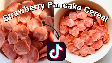 How To Make Tiktok Strawberry Pancake Cereal Pancake Cereal Recipe