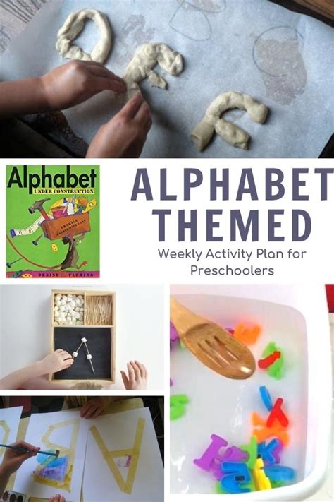 The alphabet under construction tells the story of a mouse and how he constructs each letter of the alphabet. Alphabet Under Construction Weekly Activity Plan for ...