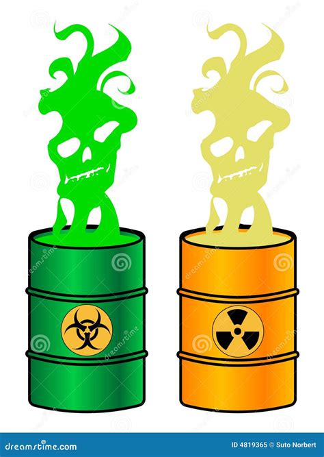 Toxic Barrels Stock Vector Illustration Of Factory Barrel 4819365