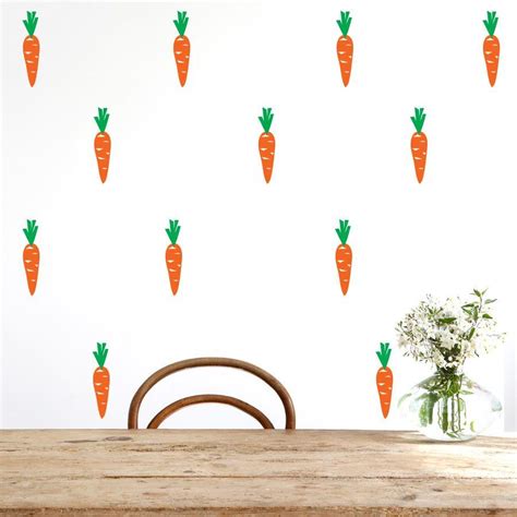 2448 Carrot Stickers Removable Decals Wall Sticker Etsy Wall