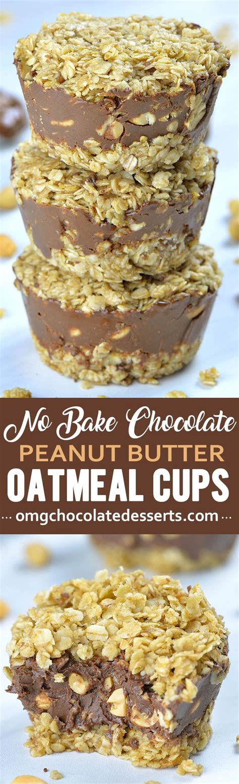 These peanut butter breakfast bars take minutes to prepare, are easily customizable, and completely delicious! No-Bake Chocolate Peanut Butter Oatmeal Cups | Recipe ...
