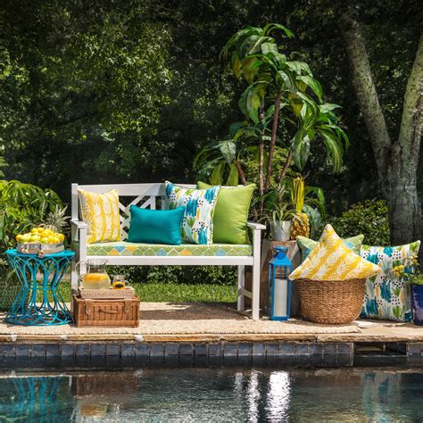 Free shipping on orders over $35. Give an ordinary bench a splash of fun geometric patterns ...