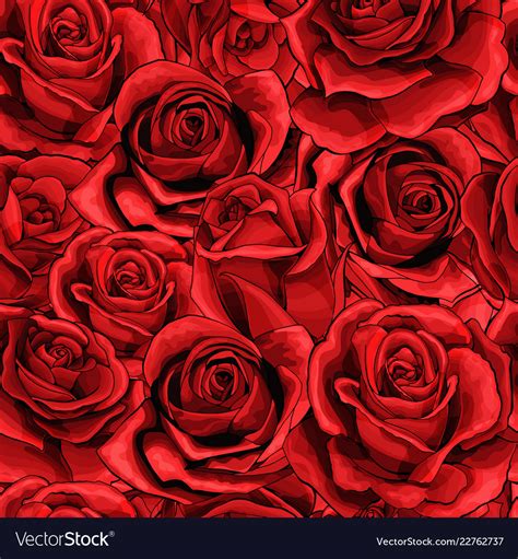 Rose flower valentine love beauty romance card celebration floral holiday. Red rose flower bouquets elements seamless pattern