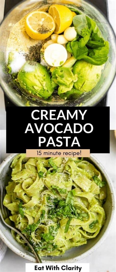 Vegan Avocado Pesto Pasta Eat With Clarity Recipe Healthy Recipes