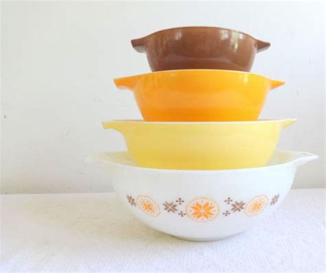 Pyrex Town And Country Cinderella Mixing Bowl Set By PlayfullyVintage