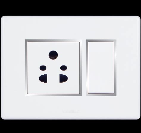 6a Havells Fabio Modular Switch And Socket Combination 240v 1 Way At Rs