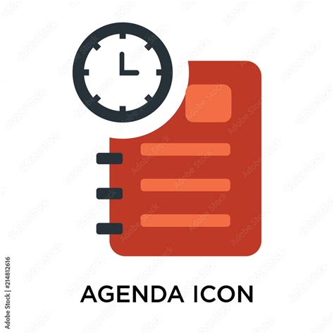 Agenda Icon Vector Sign And Symbol Isolated On White Background Agenda
