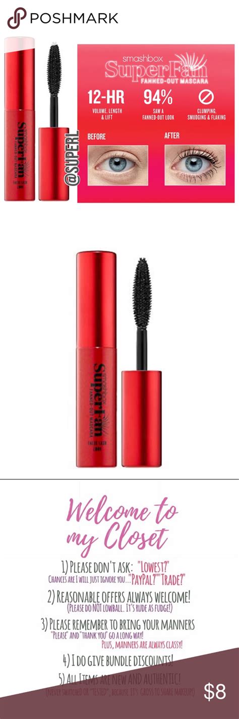 I have not tried smashbox in years because i kept receiving mixed information about their cruelty free status. 2/$15 Smashbox Superfan Mascara Fanned Out Black ...
