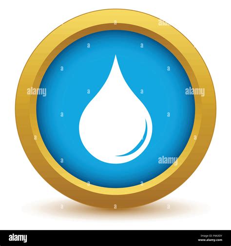 Gold Drop Icon Stock Photo Alamy