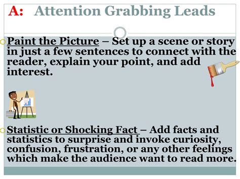 How do you get a reader interested in what you have to say? PPT - Introduction and Attention Grabbing Leads PowerPoint Presentation - ID:3060396