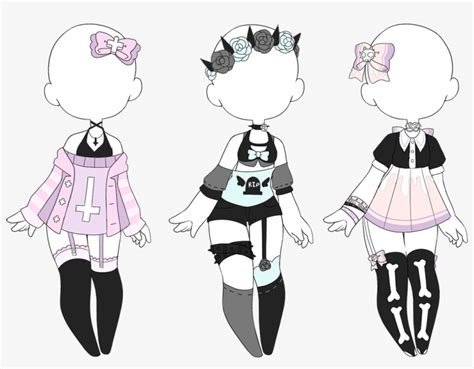 Pastel Goth Outfits Pastel Goth Outfit Drawings Transparent Png