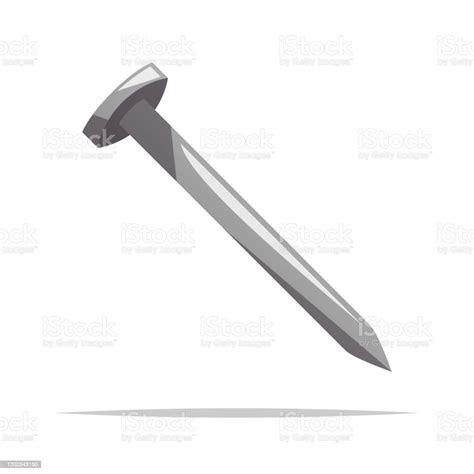 Metal Nail Vector Isolated Illustration Stock Illustration Download